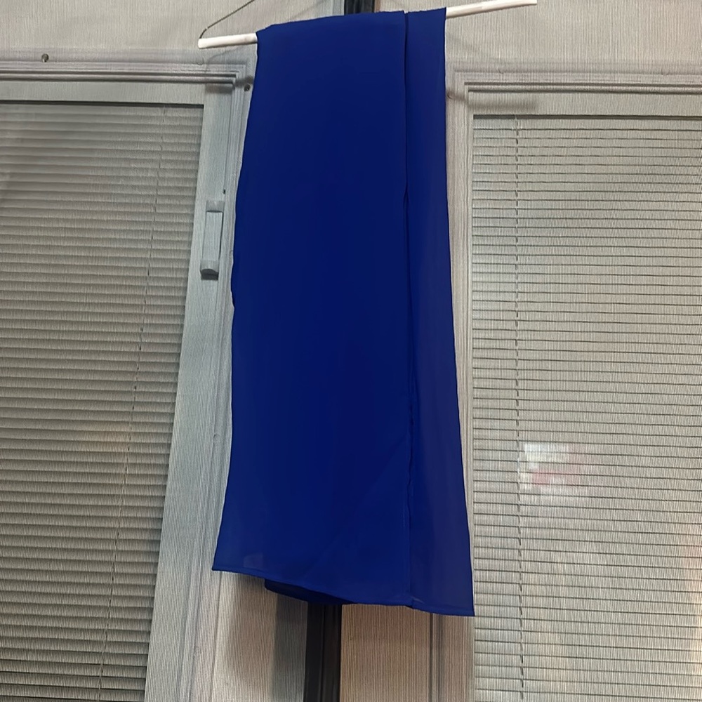 Blue Chiffon Maxi Skirt